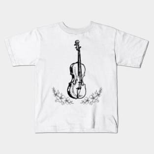 Floral Cello Kids T-Shirt